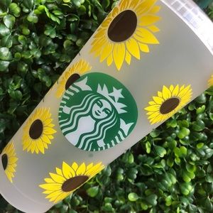 Custom Starbucks sunflower cup